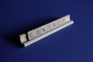 Contact In Scrabble Letters