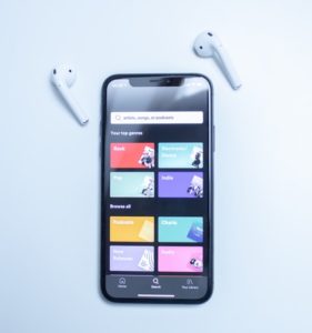 Cell Phone With Spotify Music