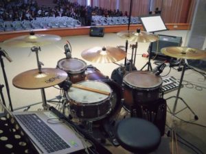 Drumset on Stage